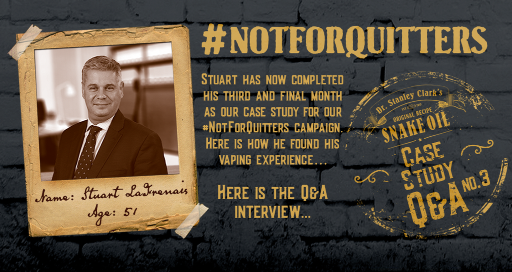 #NotForQuitters Case Study 1: Stuart - Month 3