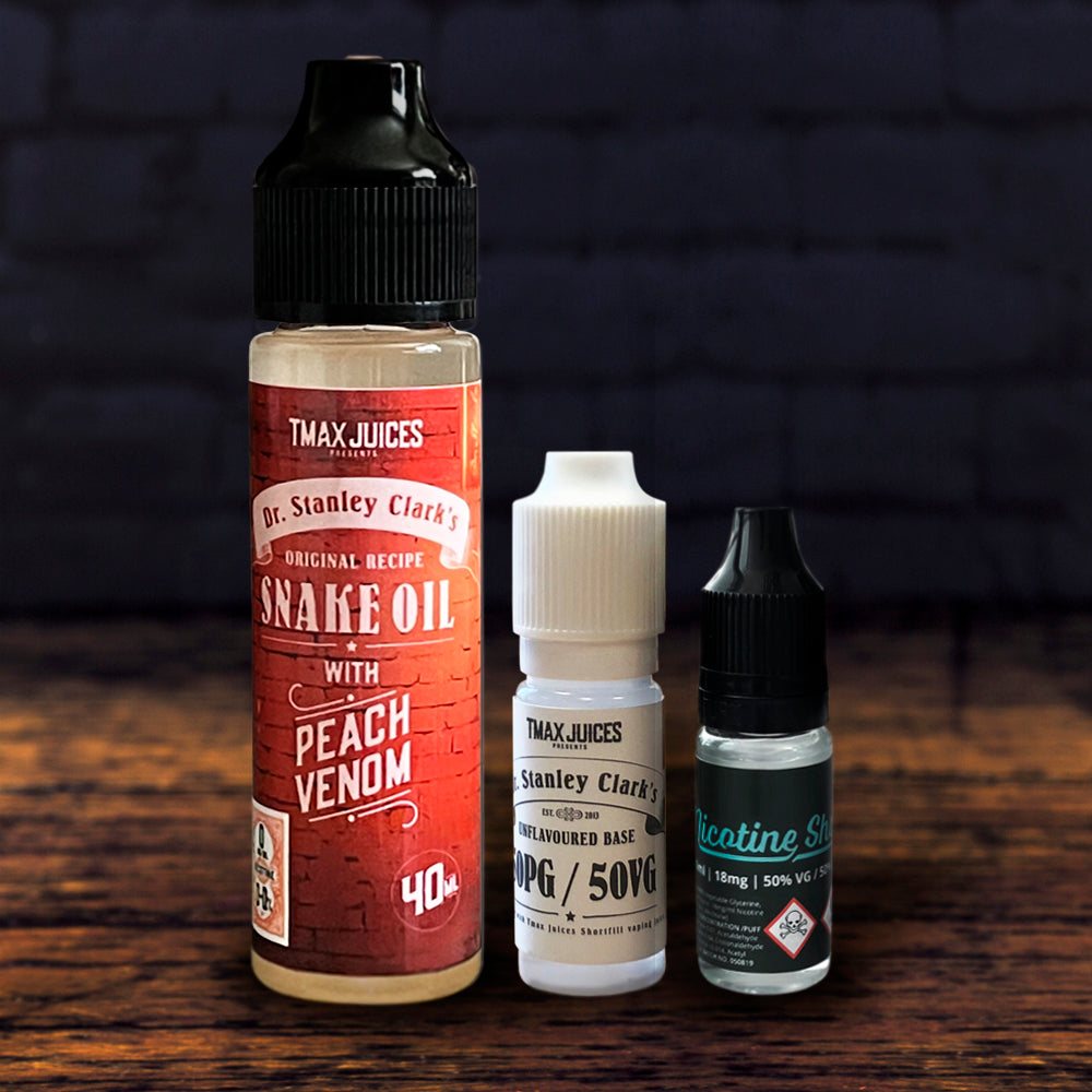 venom vape juice Snake Oil - Peach Venom - Shortfill